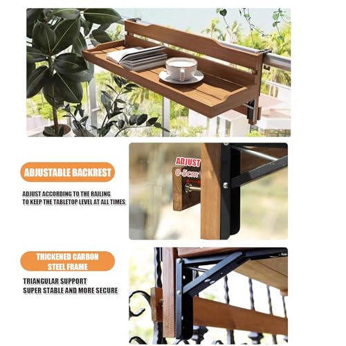 Mesa plegable de bar para balcón que ahorra espacio con diseño portátil 3