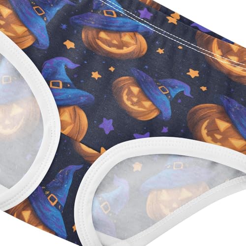 Girls Underwear Soft Cotton Halloween Pumpkin Kids Panties in Sizes 2/3t, 4t, 5t, 6 and 84