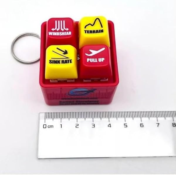Pilot Warning Sound Simulator Keychain - Aviation Emergency Alarm with LED Light,Realistic PWS Fidget Toy for Pilots, Crew & Enthusiasts - 3