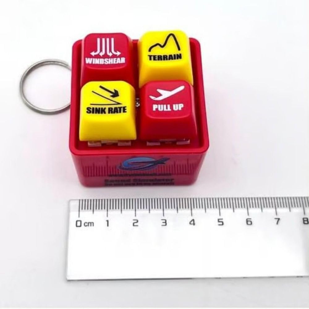 Pilot Warning Sound Simulator Keychain - Aviation Emergency Alarm with LED Light,Realistic PWS Fidget Toy for Pilots, Crew & Enthusiasts — view 3