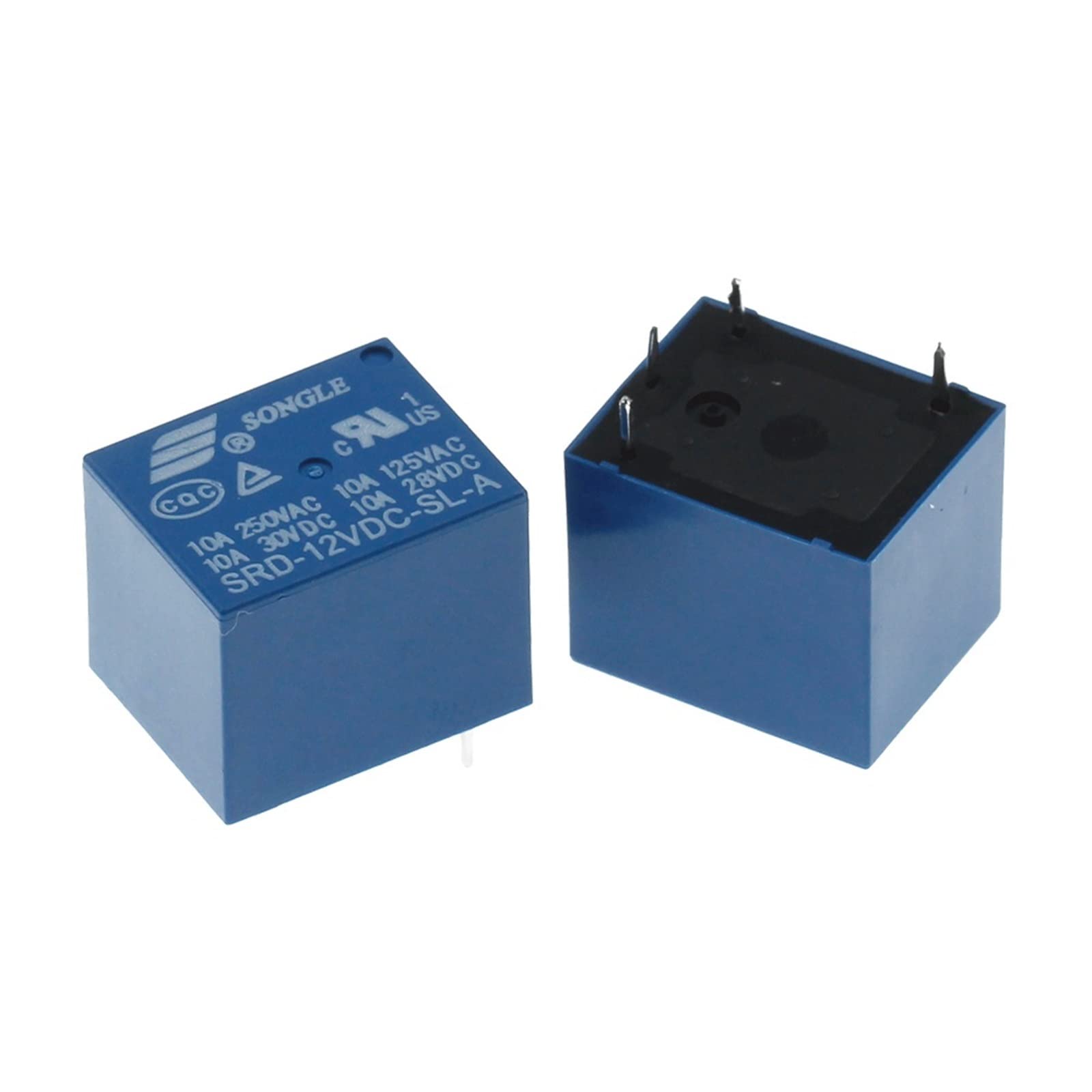 5PCS DC SONGLE Leistungsrelais SRD-05VDC-SL-A SRD-12VDC-SL-A SRD-24VDC-SL-A 05V 12V 24V 10A 250VAC 4PIN T73 Ersatzteile (Size : SRD-12VDC-SL-A)