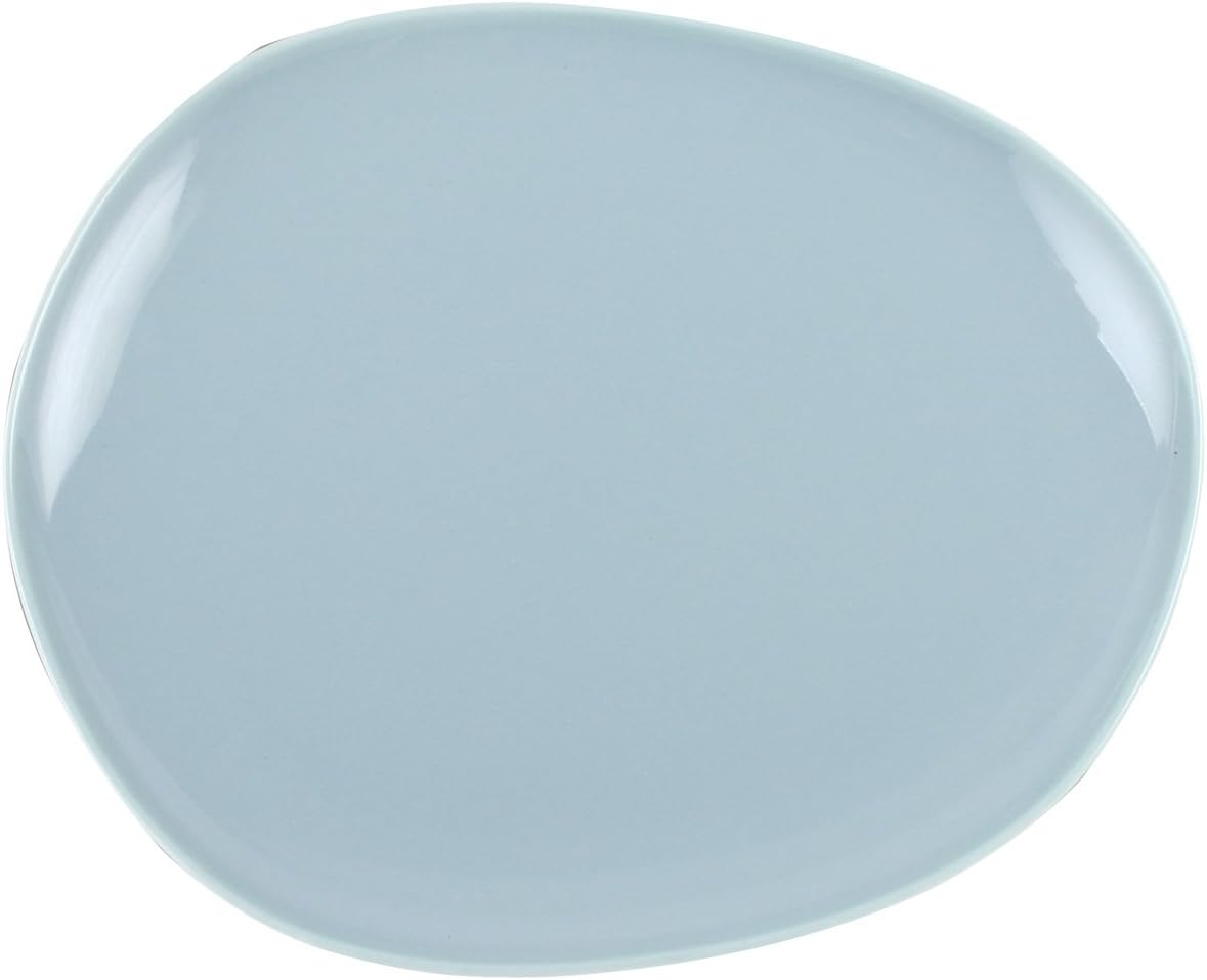 Hakusan Pottery Plate M, White, Approx. 7.1 x 6.1 inches (18 x 15.5 cm), Petra PETRA Hasami Ware Made in Japan