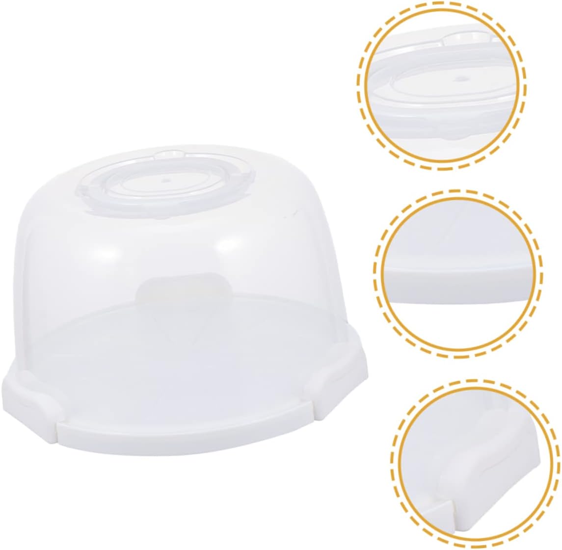 PRETYZOOM Transparent Cake Box Reusable Portable Cake Carrier for Parties Bakeries and Home Use Lightweight and Easy to Store