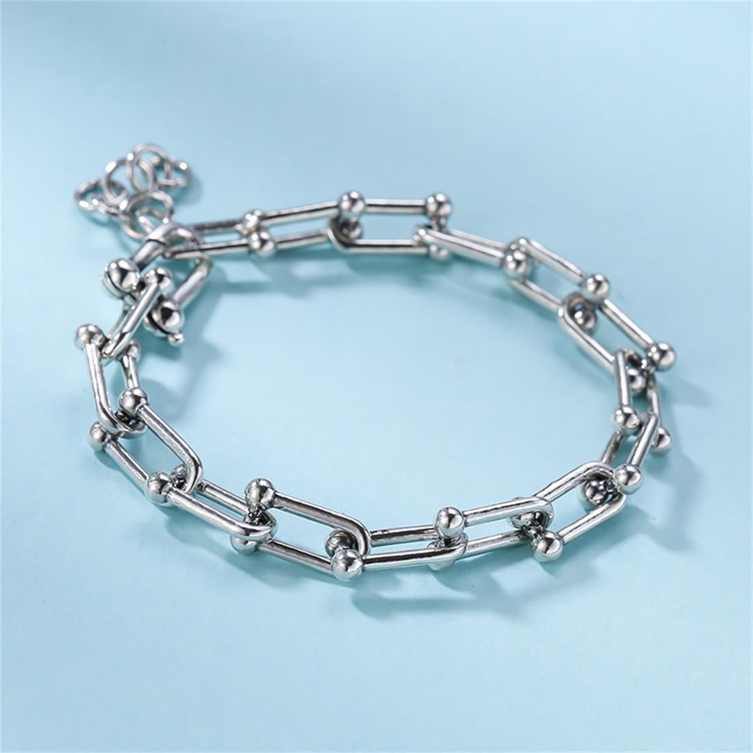 S925 Sterling Silver Simple Fashion Bracelet, Europe And The United States Men And Women Personality Bracelet