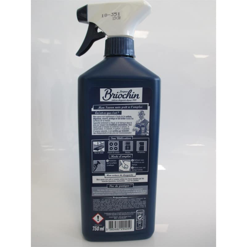BRIOCHIN - Savon Noir Prêt À L'Emploi Pistolet 750Ml - le Lot De 3