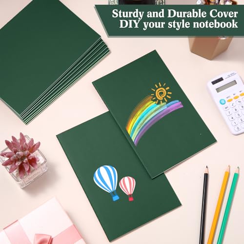Mimorou 100 Pcs Journals Notebooks Bulk - Kraft Softcover A5 Small Notebooks 5.5 Inch x 8.3 Inch Notepads with 60 Page 30 Sheet for Writing Sketch Travel Office Supplies(Green,Lined) by Mimorou - Image 5
