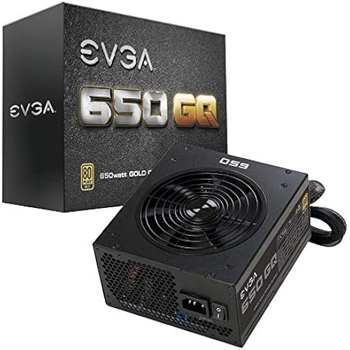EVGA 210-GQ-0650-V1 650 GQ, 80+ GOLD 650W, Semi Modular, EVGA ECO Mode, 5 Year Warranty, Power Supply, Black