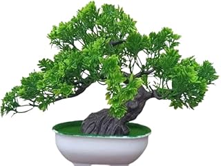 GODECOR Bonsai Tree Wild Artificial Plant, Plastic Faux Bonsai with Pot for Home, Office, Dining Table and Wall Décor, Mod Price In India