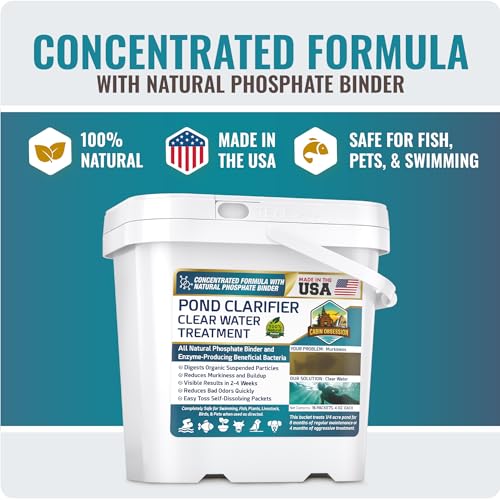Pond Clear Water Treatment - 16 Pack for 8 Months of Pond Cleaner Supply - Pond Clarifier for Outdoor Ponds – 100% Natural Pond Bacteria Packets - Made in The USA - Safe for Fish, Pets, and Swimming - Image 5