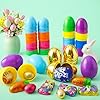 Easter Candy with Fillable Plastic Eggs Bundle - Pack Of 24 Plastic Eggs With Assorted Chocolate Candy for Filling - Holiday Party Treats & Easter Basket Stuffers