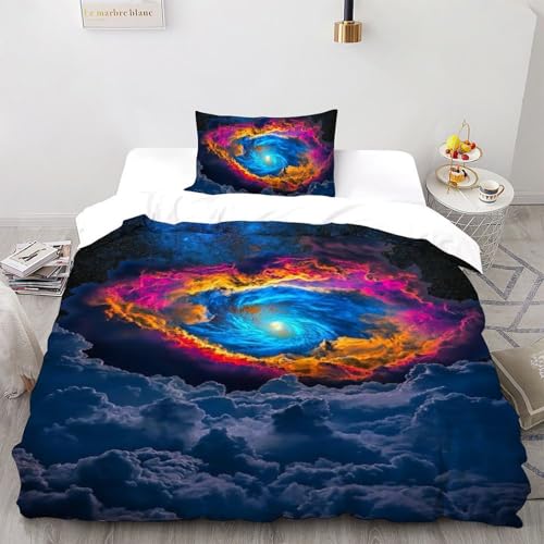 Housse de couette single microfibre couleur imprimé 3D - 2