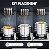 5 Tier Stainless Steel Steamer Pot Multipurpose Steam Cookware Steaming Pot Versatile Steamer for Healthy Cooking Durable 304 Food Grade Steel Ideal for Meal Prep Steaming 33.06 lb Capacity #2