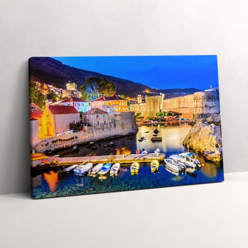 Grand tableaux 60x40cm de la baie de la vieille ville, le cadeau déco idéal