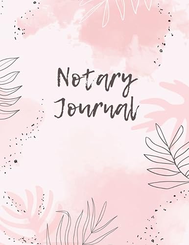 Notary Journal Official Notary Log Book To Record Notarial Acts 200 Entries With Pink Minimalist Design For Signing Agents