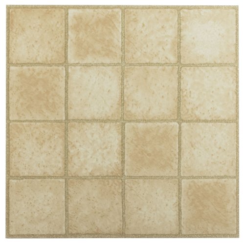 Achim Home Furnishings FTVGM31420 Nexus 12-Inch Vinyl Tile, Geo Ceramic Rose and Cream, 20-Pack