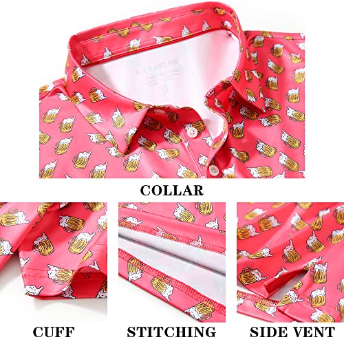 Camisas de golfe masculinas com absorção de umidade, camisa de golfe casual com estampa dry fit e ma