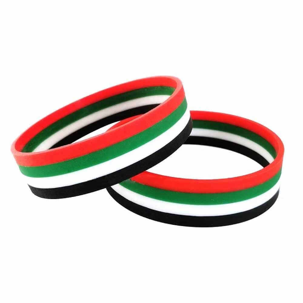 UAE Celebration rubber Wristbands - Rubber Bracelets for Celebrations, Events, and Festivals – Durable and Comfortable Wristbands for Kids, Adults, and All Ages -Eid Al Etihad wristbands