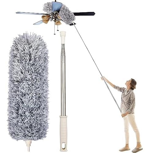 MONSITO Microfiber Feather Duster Extendable Duster with 100...