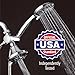 AquaDance Total Chrome Premium High Pressure 48-setting 3-Way Combo for The Best of Both Worlds – Enjoy Luxurious 6-setting Rain Shower Head and 6-Setting Hand Held Shower Separately or Together