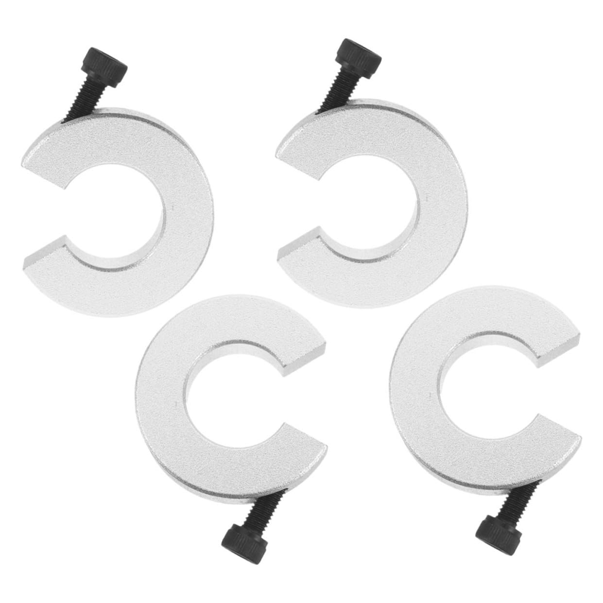 MAGICLULU 4pcs Aluminum Alloy Shaft Stop Collar Clamp-on Rings for Linear Rail Limit Fixing Open Fixed Shaft Positioning Rings with Locking Function