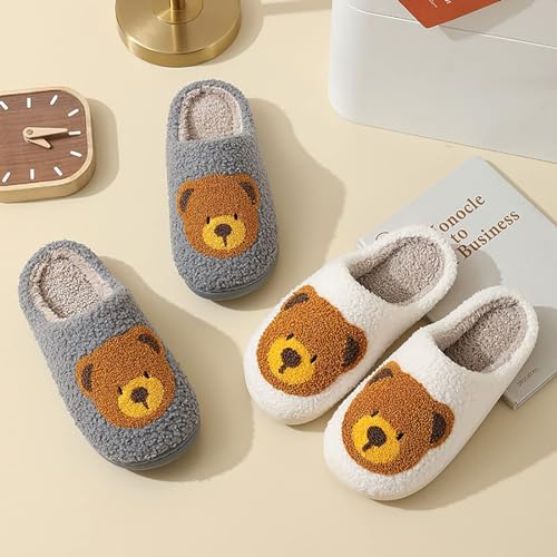 Image of Women's Men's Cute Frog Slippers Fuzzy Memory Foam Kawaii Cartoon Animal Slippers Winter Warm Fluffy Shoes