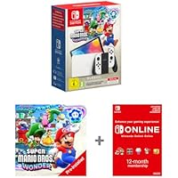 Nintendo Switch - OLED Model (White) + Super Mario Bros. Wonder