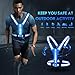 Simket Led Reflective Vest Running Gear, High Visibility Reflective Running Gear Rechargeable Adjustable Led Running Vest, Safety Night Running Gear for Men Women