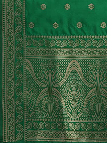 Image of DEVANGI Women's Woven Banarasi Silk Dupatta /Chunni For Women, Floral Print 1 Meter Wide and 2.3 Meter Length Printed Designer Dupatta /Chunni For Girls