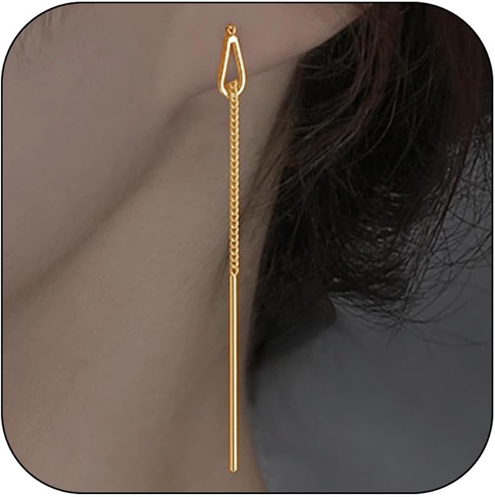 Aretes Largos Mujer Erimberate Aretes Colgantes De Perlas De