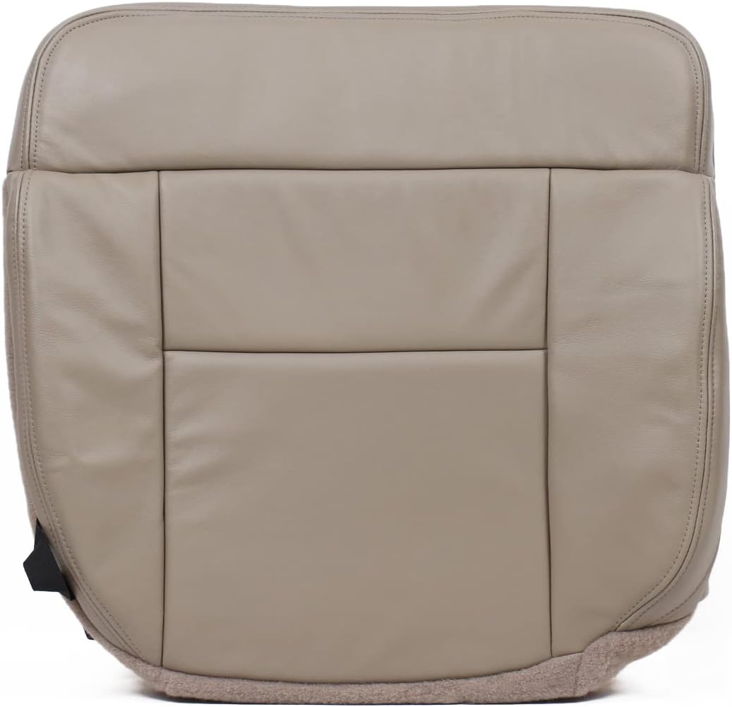 Richmond Auto Upholstery Compatible with 2005 2006 2007 2008 Ford F150 F-150 Lariat - Passenger Side Bottom Replacement Leather Seat Cover, Tan