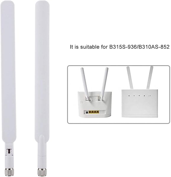 Kafuty Antenne 4G LTE Dual Band SMA Connector Maschio CPE Router Network Antenne per Huawei B310B593B315sE5186s Bianco