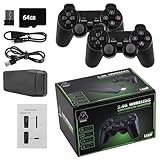 M8 Retro Konsole Spielkonsole, über 20.000 Spiele, mit 2 drahtlosen Spielcontrollern, perfekte Spielgeschenke für Jungen und Erwachsene (64G)
