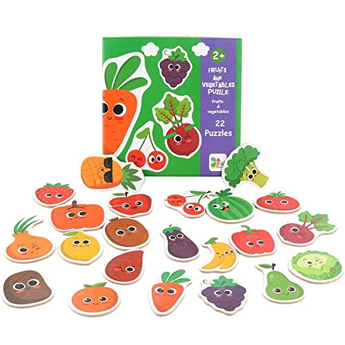 BERRY Matching Puzzle Animals, Vehicles, Fruit and Vegetables (Green (Fruit and Vegetables))