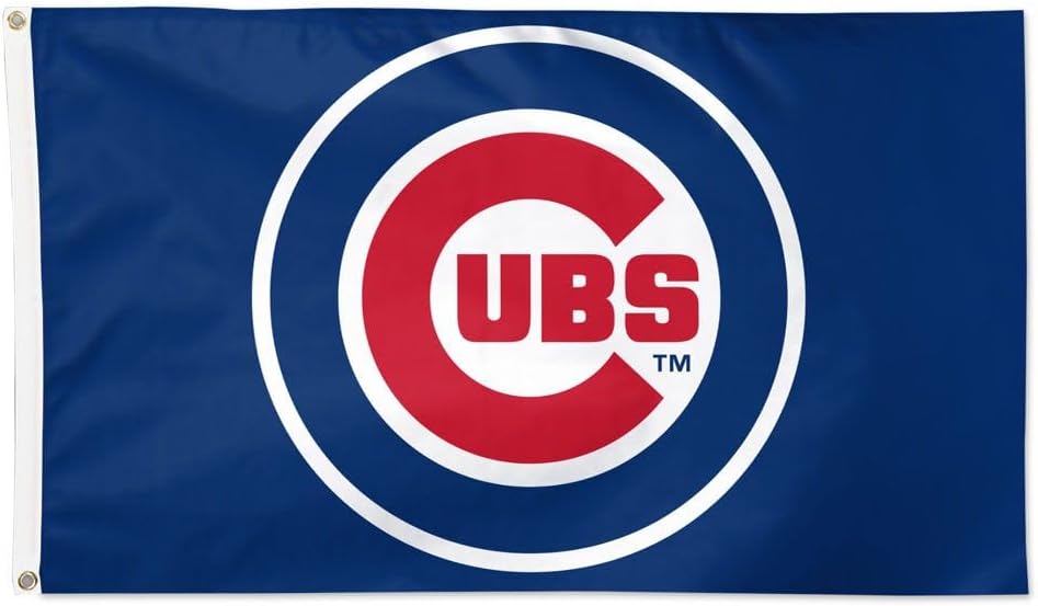 Chicago Cubs 3x5 Flag Set, Wincraft, Durable Outdoor/Indoor Banners with Brass Grommets