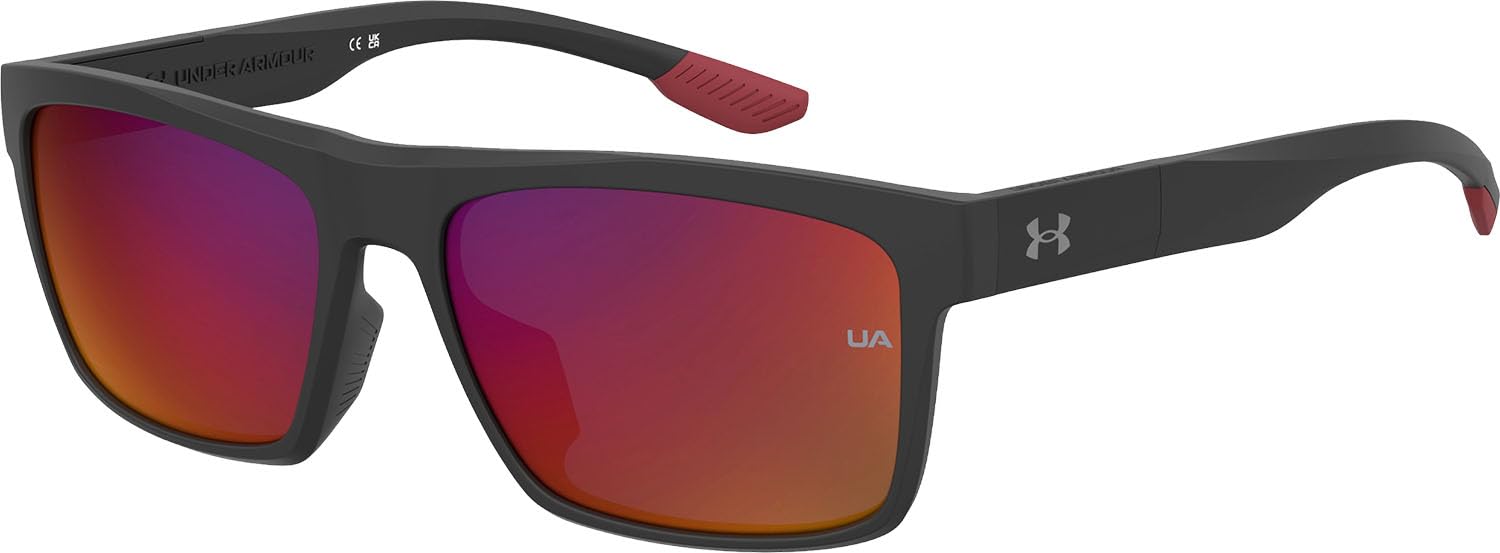 Under Armour Eyewear | Grey Lens | Black Frame | Full-Rim Rectangular Shape Branded Latest and Stylish Sunglasses | 100% U...