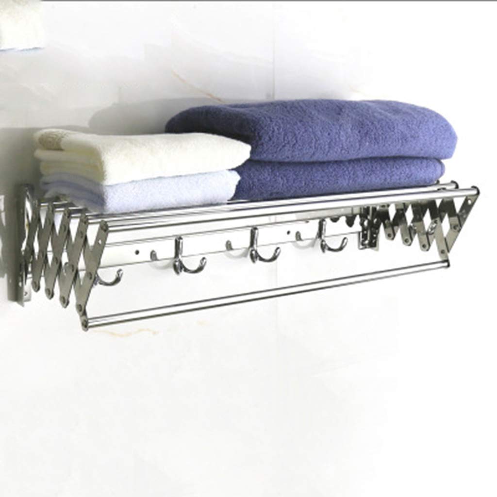 Porte-serviettes salle de bain extensible en acier pour optimiser la douche