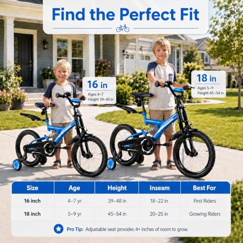 18 Inch Kids Bike with Training Wheels