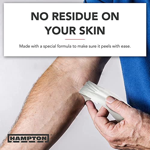 Hampton Adams (8 Pack - 45Ft Rolls White Sports Medical Athletic Tape - No Sticky Residue & Easy Tear - For Athletes, Trainers & First Aid Injury Wrap: Fingers Ankles Wrist - 1.5 In X 15 Yards A Roll #TOP2