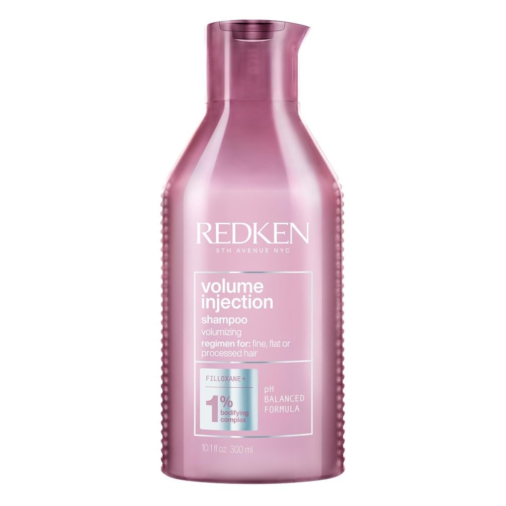 Redken Haarshampoo mit reparierendem Volumen-Boost, Mit Filloxanen und pflegenden Polymeren, High Rise Volume Injection Shampoo, 1 x 300 ml