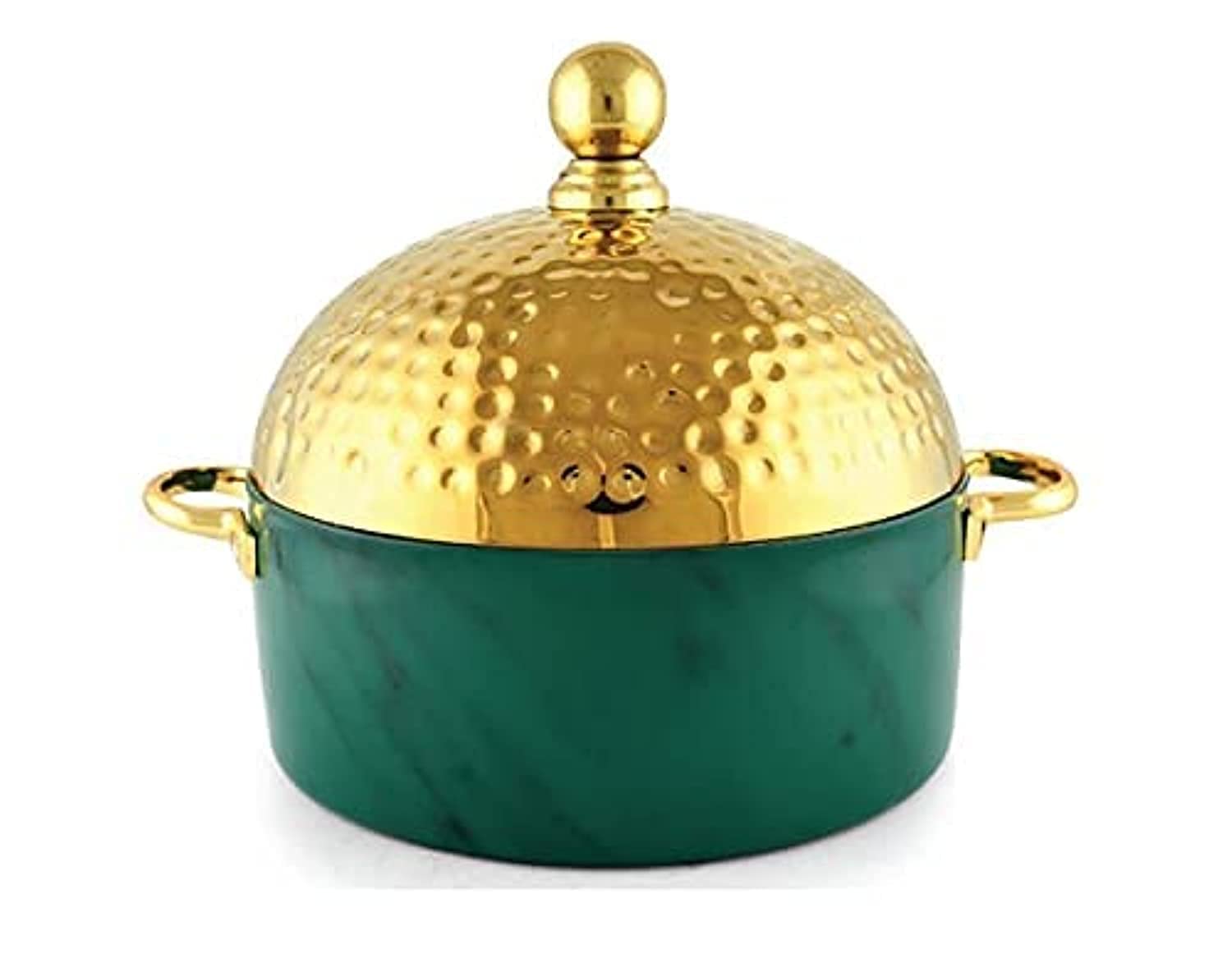 BLACKSTONE Hot Pot Stainless Steel Casserole with Hand Crafted Handles - Milan (4000 ML)