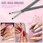 SAVILAND Nail Art Brushes Set - 6pcs Double-End Nail Art Tools Professional Nail Art Kit Dotting Tools Line Pen Painting Brushes for Gel Polish Nail Design French Manicure - Image 4
