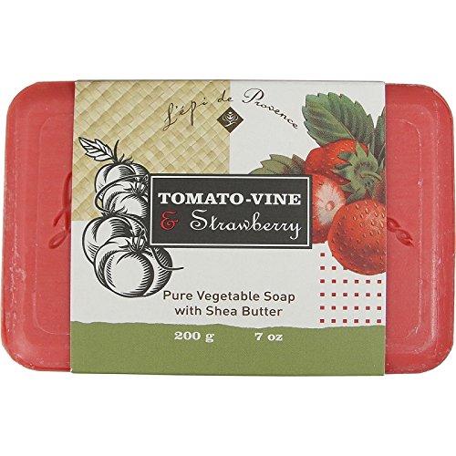 Epi de Provence Tomato Vine and Strawberry Pure Vegetable Shea Butter Soap, 200 Gram