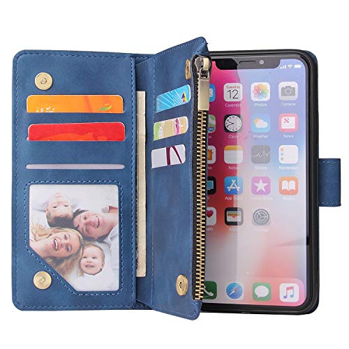 Coque iPhone Xs DKPT US Bleu - Protection en silicone pour smartphone Apple