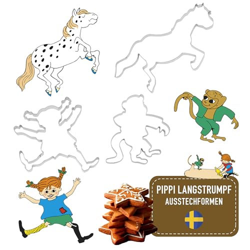 Pippi Langstrumpf Backformen für Kinder – Offiziell lizenzierte...