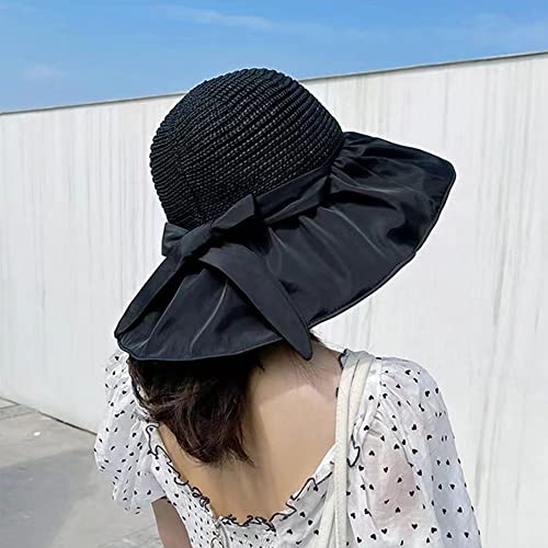 Sombrero tipo bucket para mujer con lazo y protección UV miniatura 4