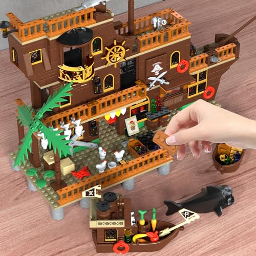 Vonado Pirate Ship Building Set, Compatible With Lego Pirate Ship thumb #5