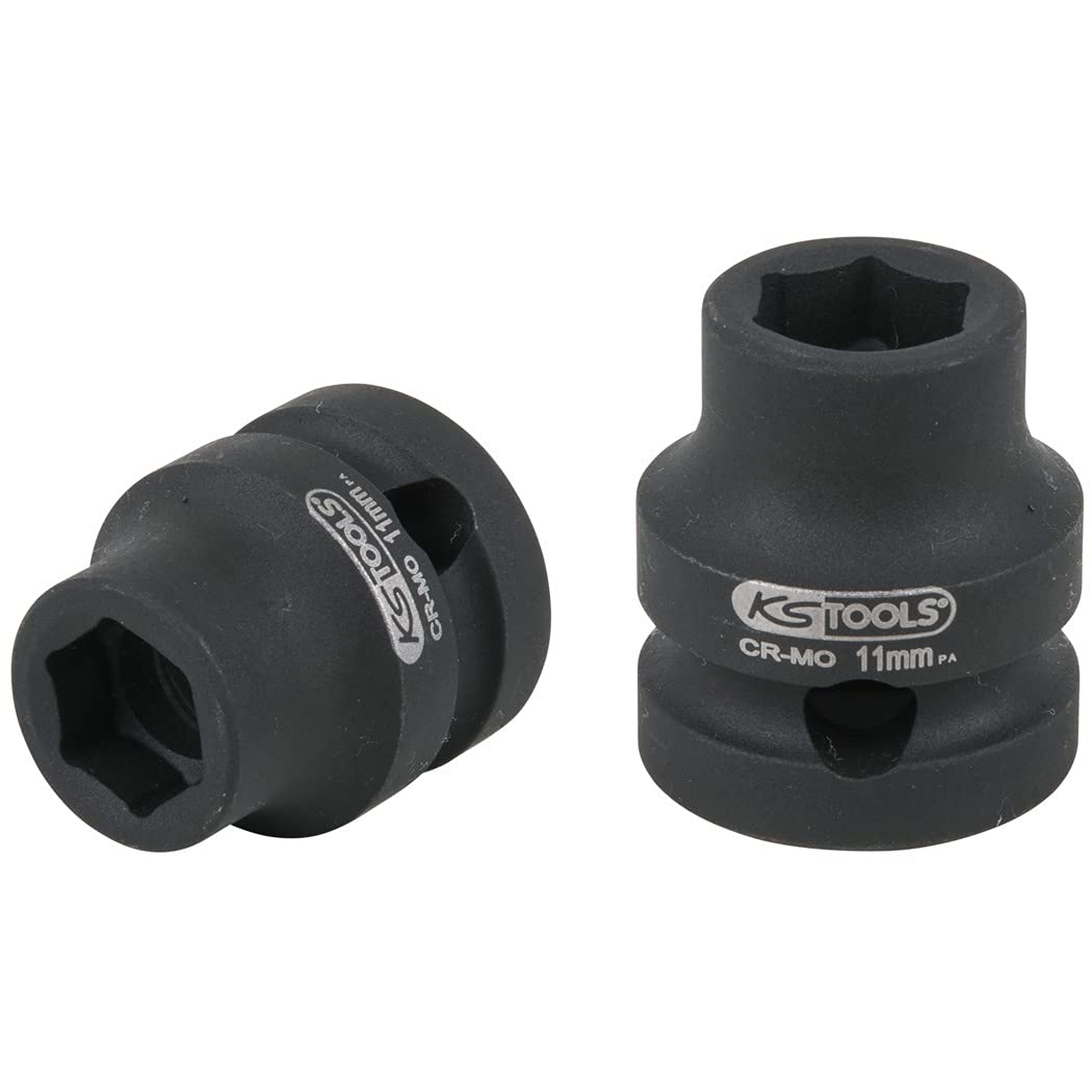 'KS Tools Plastic 515.0057 Extra Short VDE 1/2 Drive Hex Impact Socket 11 mm