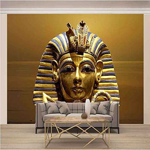Papier Peint 3D Statue Dorée pour Salon et Chambre Chic