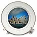3dRose cp_21730_1 Boston Downtown Skyline in Spotlight Porcelain Plate, 8-Inch