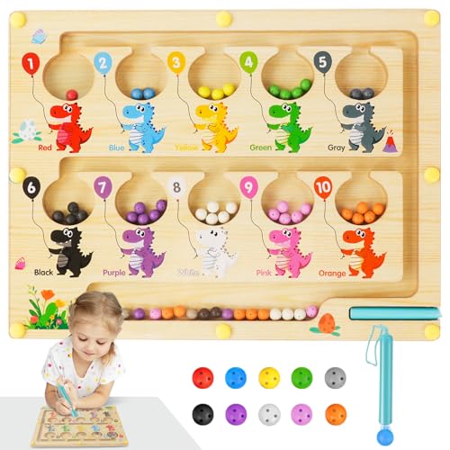 【Giocattoli Montessori per abilità motorie fini】 Il pannello per attività motorie in legno è perfetto per consentire ai bambini di imparare la classificazione dei colori, il riconoscimento dei numeri e l'abbinamento. I giocattoli Montessori possono promuovere le capacità motorie dei bambini, il conteggio e il riconoscimento dei colori, coltivare il controllo spaziale, la coordinazione e le capacità di risoluzione dei problemi e soddisfare il senso di realizzazione dei bambini durante il gioco.
